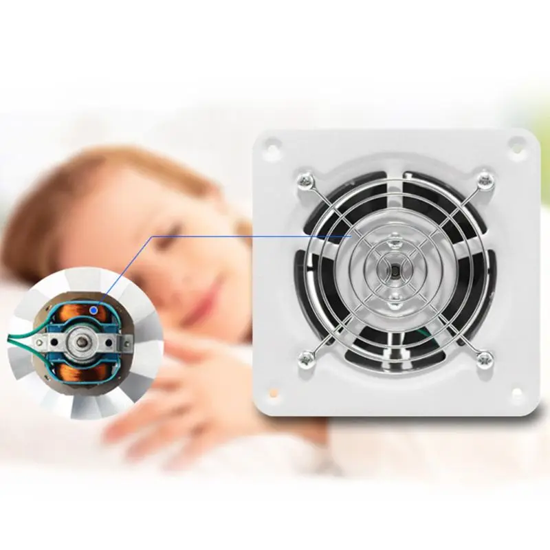 

4\" Extractor Exhaust Fan Quiet Air Ventilation Fans 25W Wall Window Ventilator