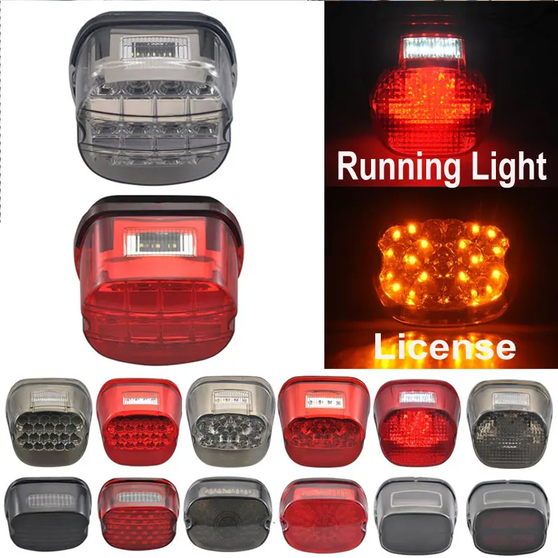 

New Arrival Universal Modified 12V Taillight & Running Brake License Light For Harley Dyna Sportster XL Softail Touring