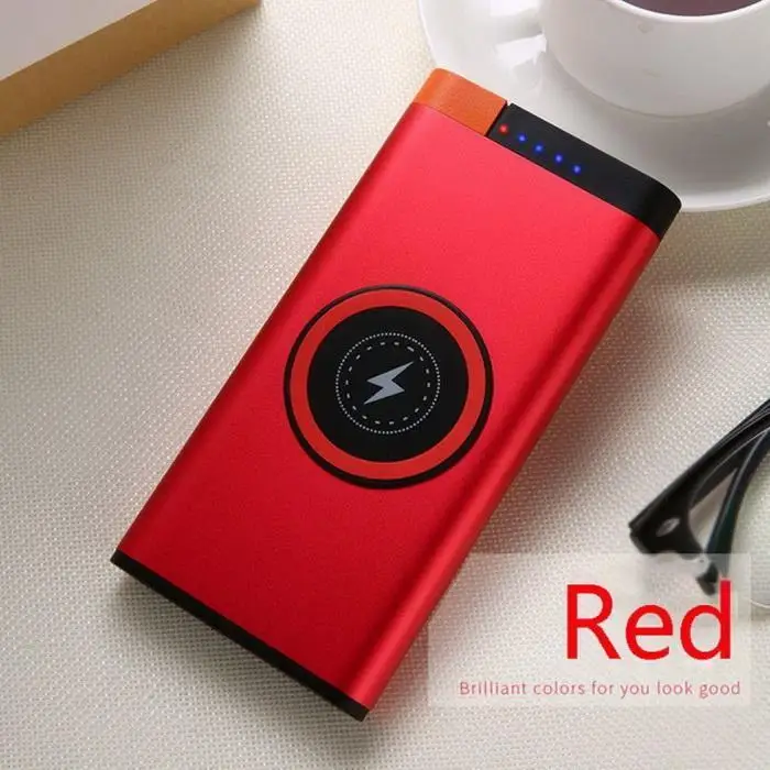 Power Bank 10000 мА ч беспроводное зарядное устройство портативная быстрая зарядка