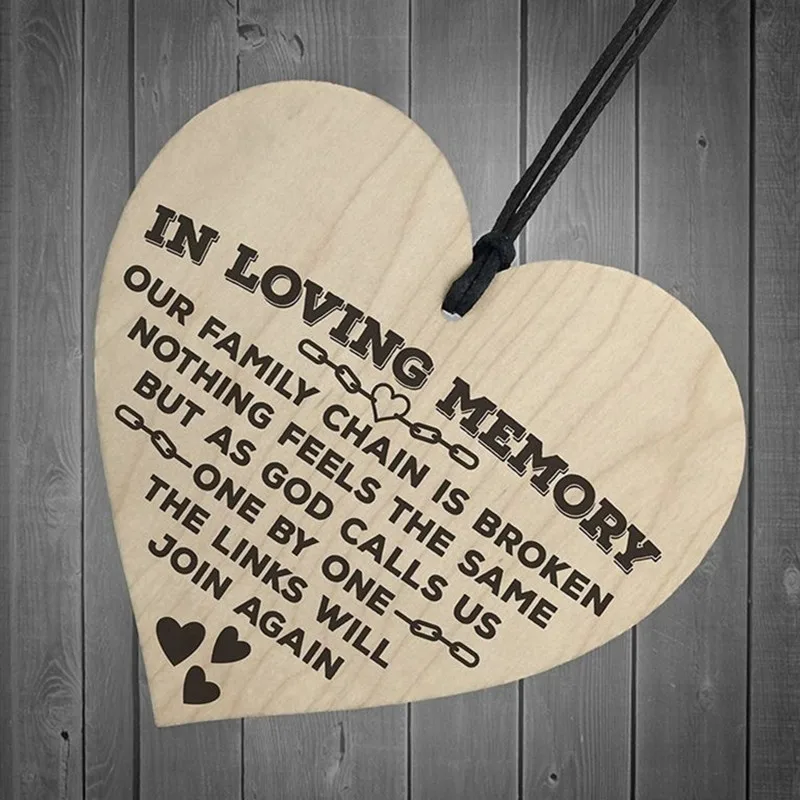

Printing Heart Plaque Best Family Gift Wooden Crafts Home decorating Christmas Tree Ornaments