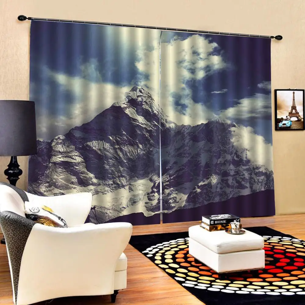 

mountain curtains 3D Window Curtain Dinosaur print Luxury Blackout For Living Room Drapes Cortinas