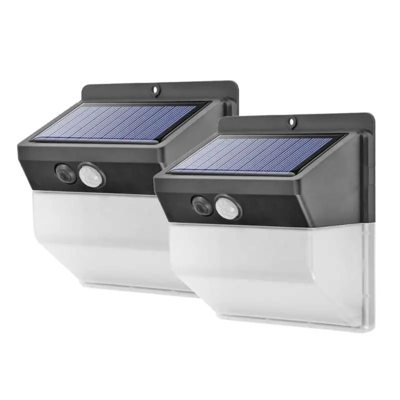 2pcs 118LED 2 шт. 118/206LED Солнечный настенный светильник с датчиком движения, водонепроницаемый солнечный светильник, уличный водонепроницаемый светильник для двора, энергосберегающая садовая лампа - Испускаемый цвет: 2pcs 118LED