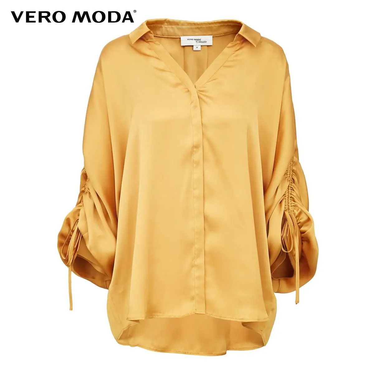 

Vero Moda Women's Vintage Draped Silk Loose Fit 3/4 Shirt | 319331564