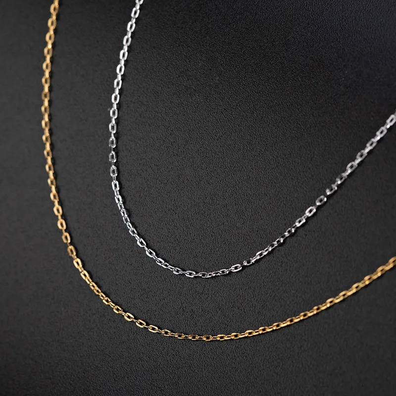 

925 STERLING SILVER WITH OVAL SHAPE LAKE BLUE NATURAL STONE PENDANT GOLD-PLATED CHAIN NECKLACE ETHNIC FINE JEWELRY FOR WOMEN
