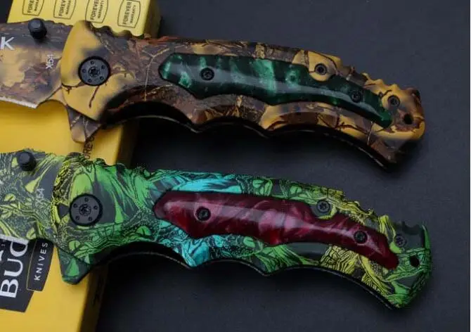 Новые охотничьи ножи из США Buck Orange Blaze Camo многофункциональный швейцарский нож