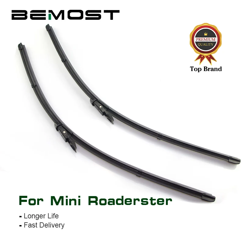 

BEMOST Car Front Windscreen Wiper Blades Natural Rubber For Mini Roaderster R59 20"+20" 1Pair 2012 2013 2014 Fit Pinch Tab Arms