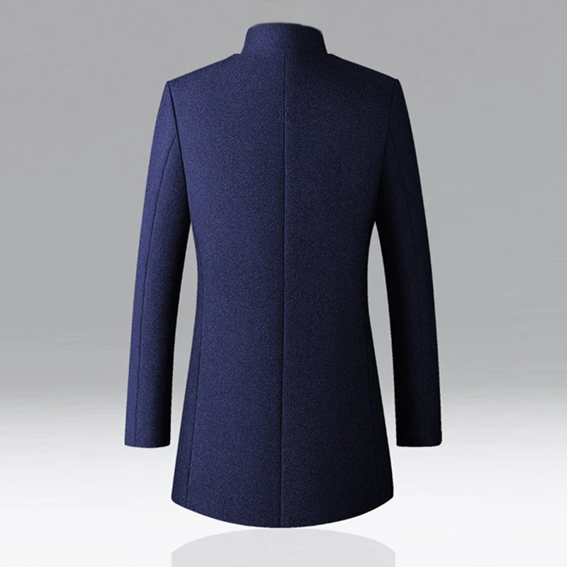 Новинка 2021 зимнее пальто мужское шерстяное длинное мужские Модные шерстяные и