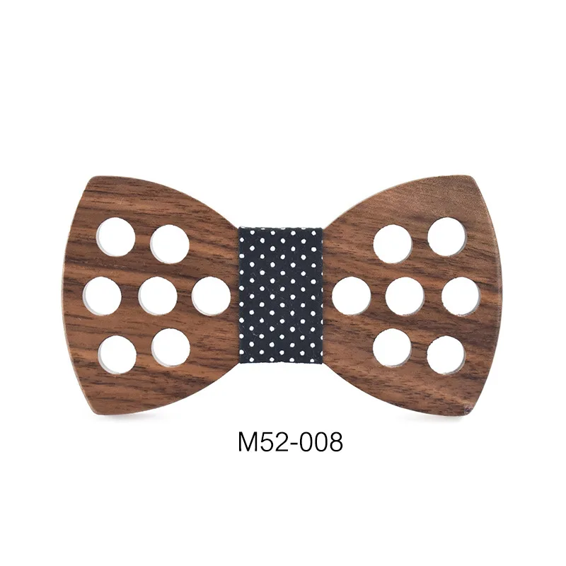 

7-hole handmade wooden bow tie walnut wedding party business bow tie large wooden bow tie