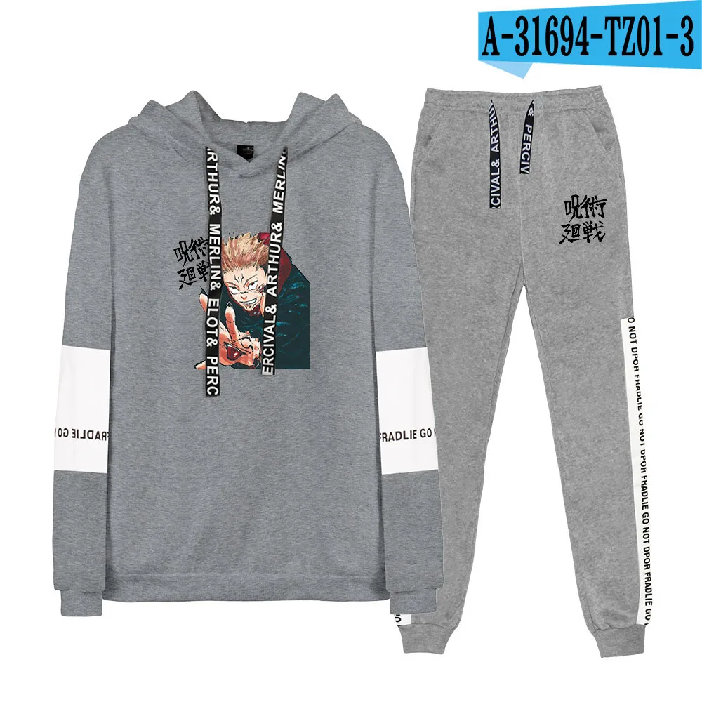 

jujutsu kaisen Hoodies Sweatshirt+Sweatpants Suits Sweatshirt Spring Autumn Two Piece Sets Men's Hoodies Anime Cosplay Oversize