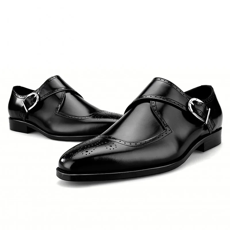 Деловая Мужская офисная деловая обувь в британском стиле из натуральной кожи