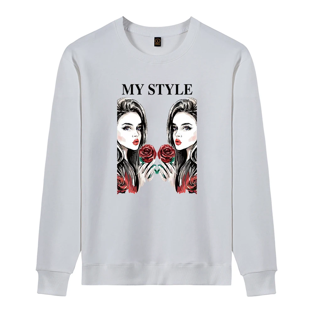 

My Style Women Sweatshirts Fashion Long Sleeve Crewneck Hoodie Female Harajuku Funny Sweatshirt 90s Girls Graphic Clothes Trend