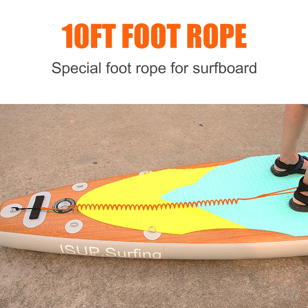 

3 Meter/10 Feet Surfing Ankle Leash Coiled Stand Up Paddle Board Paddle boarding Surfboard Leash Leg Rope
