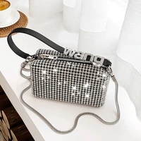 women diamond hobo bag for 2021 female clutch design brand luxury shoulder bags handbag leather pu shiny hobo bag messenger bag
