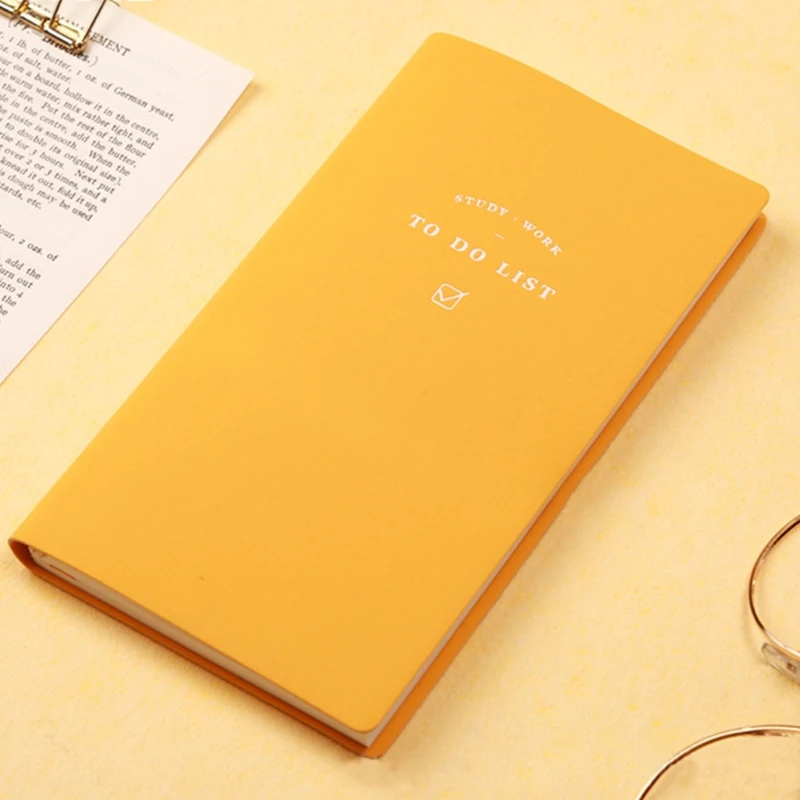 

PU Leather to Do List Notebook Schedule Book Diary Weekly Planner Notepad School Office Supplies Kawaii Stationery H3CA