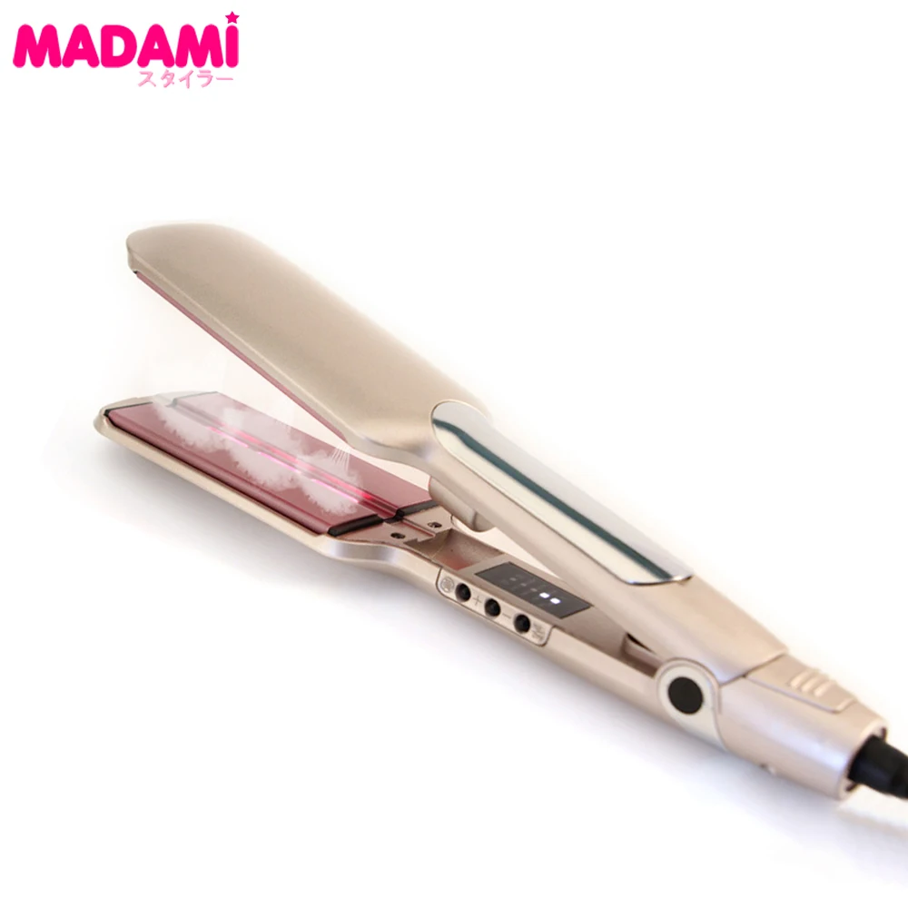 

Профессиональные инфракрасные щипцы для завивки паровой утюг Быстрое нагревание Керамический выпрямитель для завивки волос ремонт лечение салонные инструменты