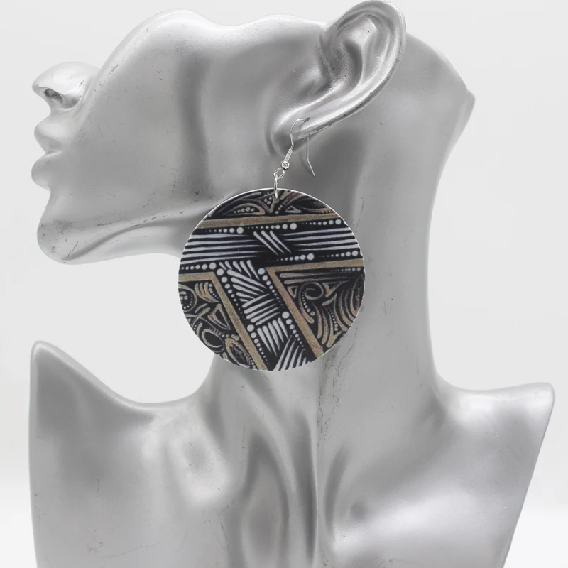 Деревянные серьги-подвески в этническом стиле | Украшения и аксессуары