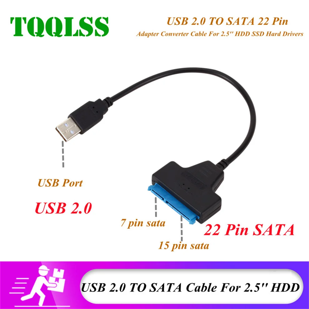 USB 2 0 на SATA 22 pin кабель из чистой меди HDMI DVI Переходник и АБС пластика жесткий диск SSD