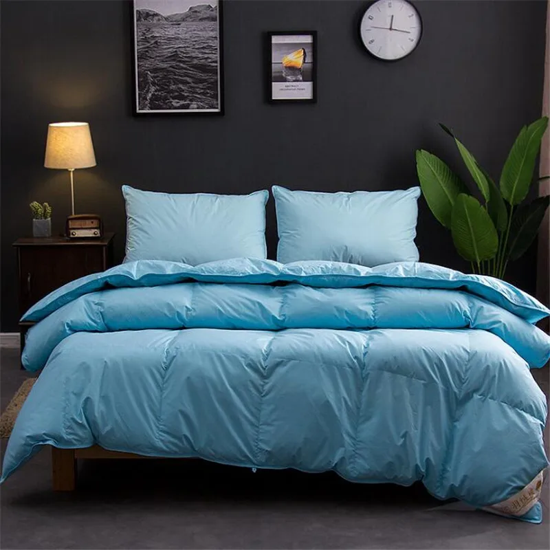 95% гусиное пуховое одеяло пододеяльник моющееся изысканное пушистое Толстое