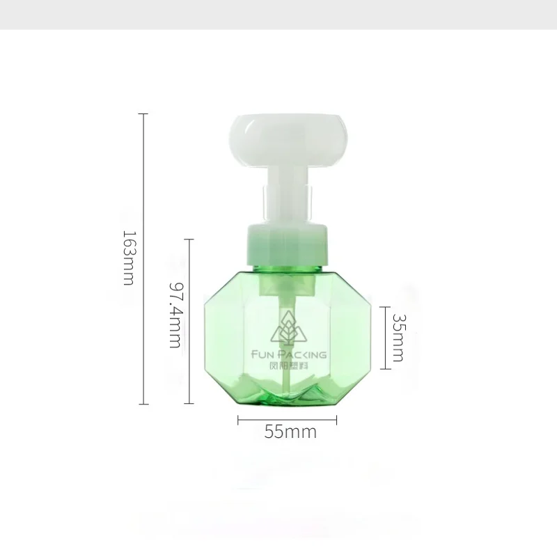 

300ml Flower Stamp Soap Dispenser Plastic Flower Sparkling Bottle Cosmetic Foam Bottling Shower Gel Foam Pump Bottle Bathroom