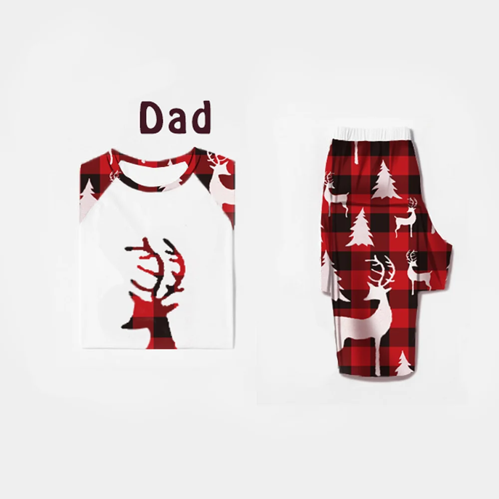 

New Christmas Family Matching Pajamas Set Autumn Family Look Clothes Set X-mas Deer Mother Daughter Father Son Pijamas Clothes