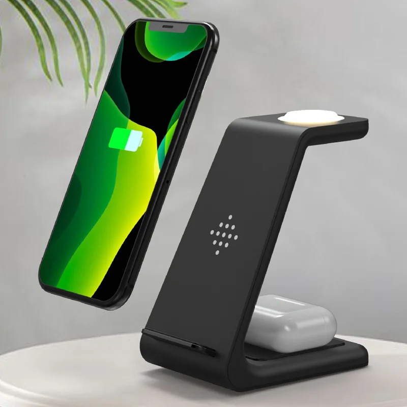 Беспроводное зарядное устройство 3 в 1 лампа для зарядного устройства Aipods док