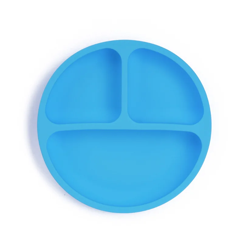 

Baby Safe Silicone Dining Plate Solid Cute Cartoon Children Dishes Training Tableware Kids Feeding Bowls
