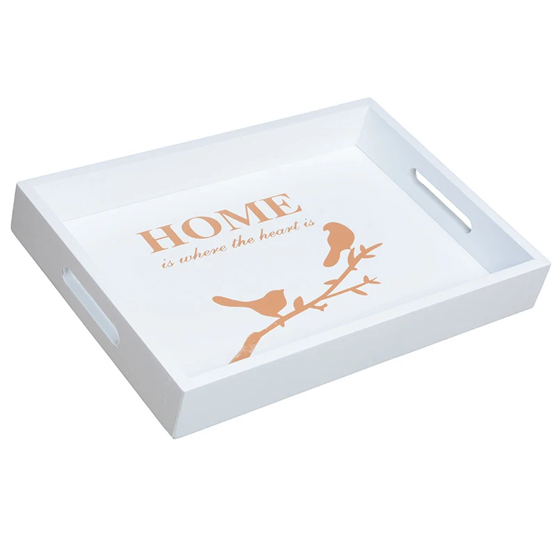 Поднос из белого дерева поднос для сервировки еды хранение косметики фруктовая