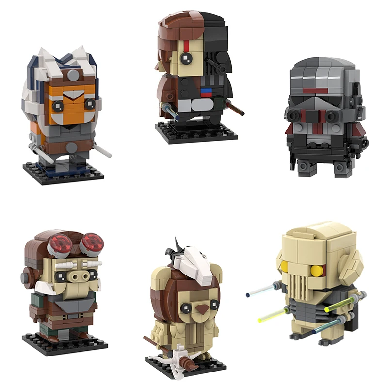 

MOC Star Movie Figured Classic Sterne Filme Brickheadz Building Block Model Skywalikering Greviously Lograyin Space Battle Toy