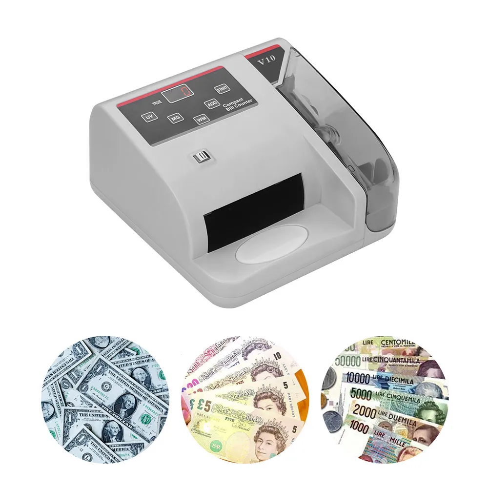 Портативный мини счетчик денег мировая валюта банкнот детектор с детектором