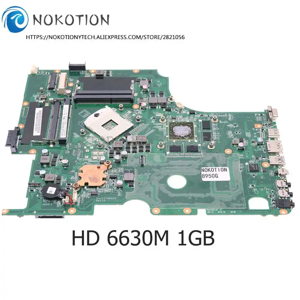 Материнская плата NOKOTION для ноутбука ACER aspire 8950G материнская HM65 DDR3 HD 6630M/HD 6850M DA0ZYFMB8D0