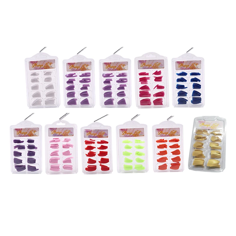 100Pcs/box DIY False Nails Acrylic French Full Cover Fake Nail Art Tips Decals Decoration Manicure Tools | Красота и здоровье