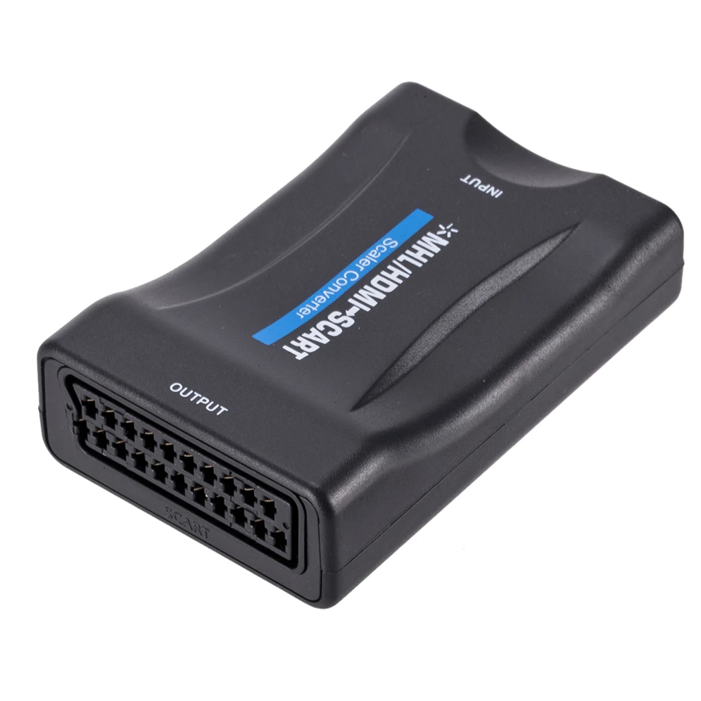 Преобразователь Grwibeou 1080P HDMI на SCART Видео Аудио высококлассный адаптер для HD ТВ DVD