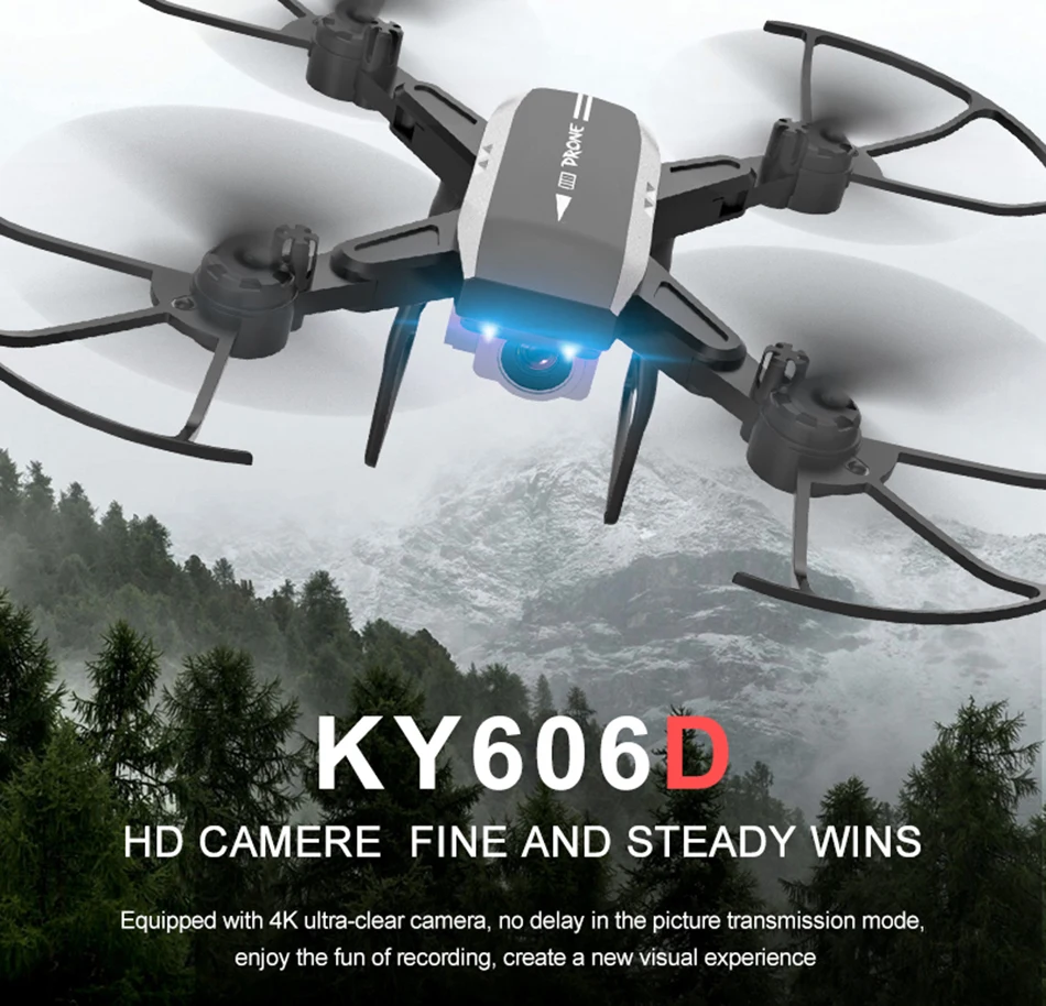 KEELEAD Дрон KY606D 4K 1080P HD wifi камера дроны режим удержания высоты складной Радиоуправляемый квадрокоптер с камерой VS E58 SG106 мини Дрон