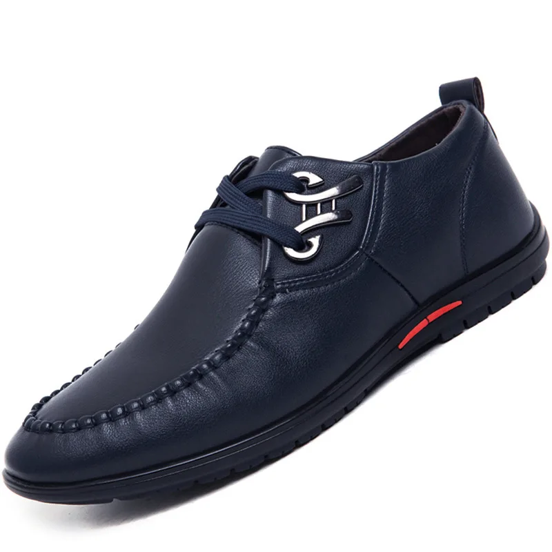 Мокасины мужские из натуральной кожи дизайнерские туфли-лоферы без застежки на