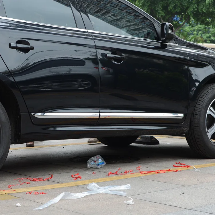

KOUVI подходит для 2014, 2015, 20016 VOLVO XC60 хромированная подкладка для боковой двери, украшение, молдинг корпуса, накладка, протектор, акцент