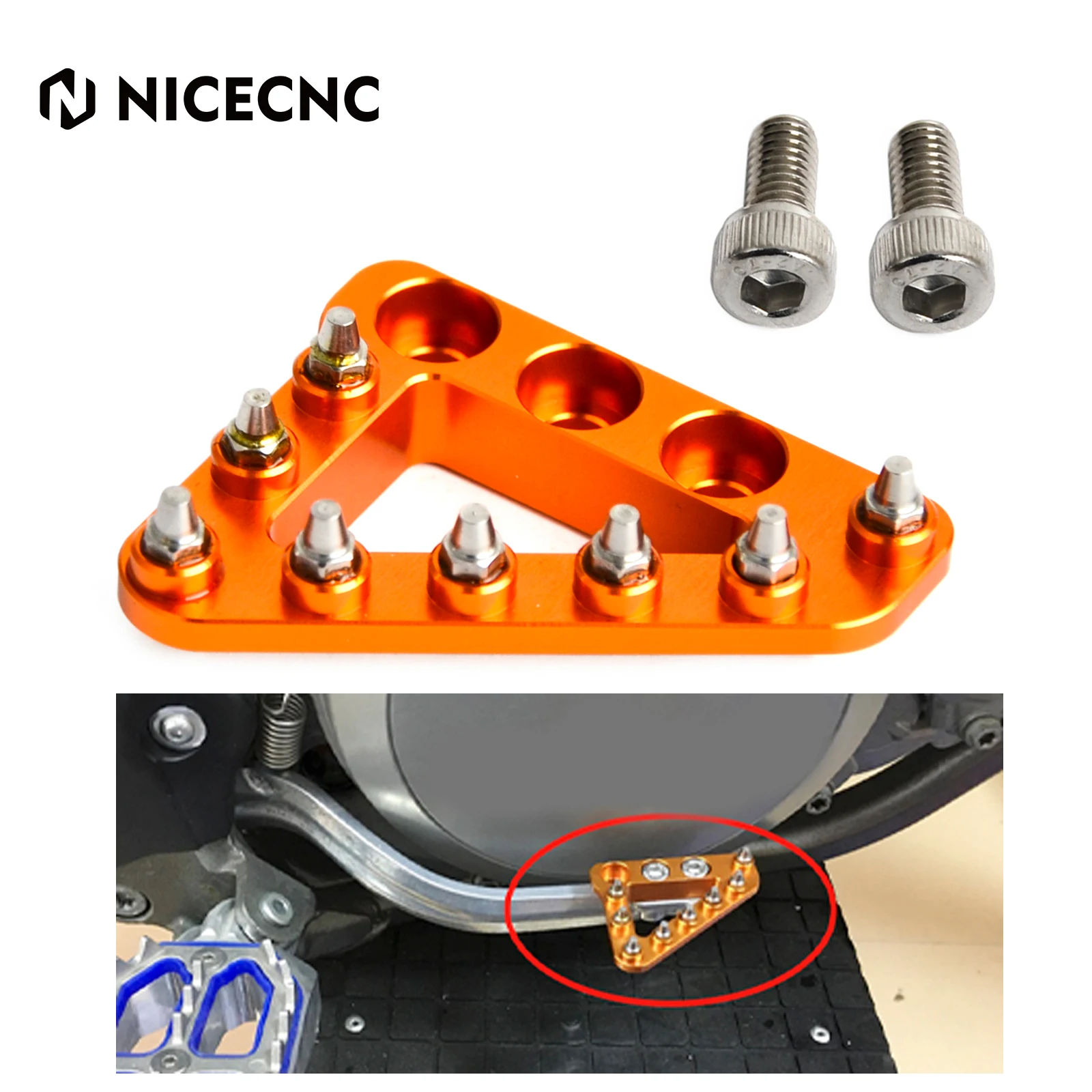 Большой задний наконечник педали тормоза NICECNC для KTM 85 125 150 200 250 300 350 400 450 500 SX SXF EXC