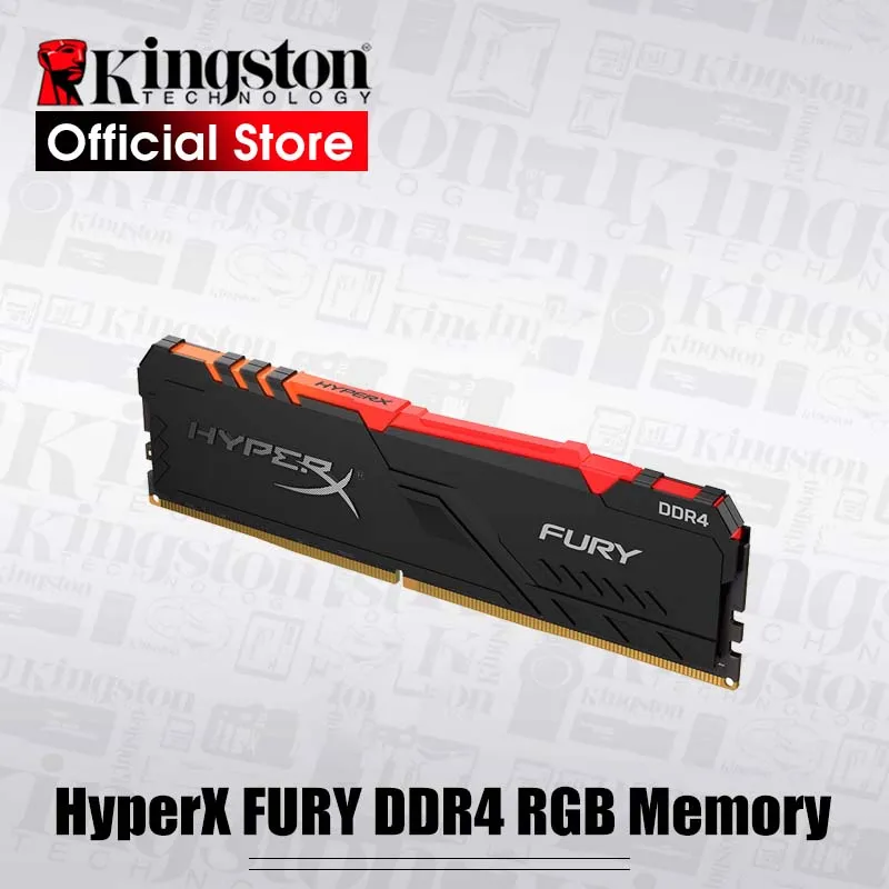 

Kingston HyperX FURY DDR4 RGB Memory 3200MHz DDR4 CL16 DIMM XMP 8GB 16GB Memoria Ram ddr4 for Desktop Memory Rams