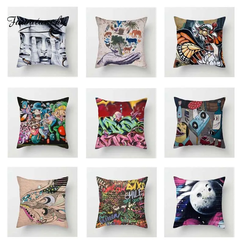 Fuwatacchi красочные ранние Чехлы крутая панковская наволочка вампира для дивана