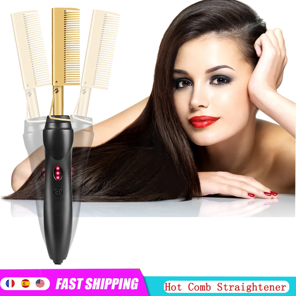 Горячая расческа для волос выпрямитель сухой и влажной уборки Применение
