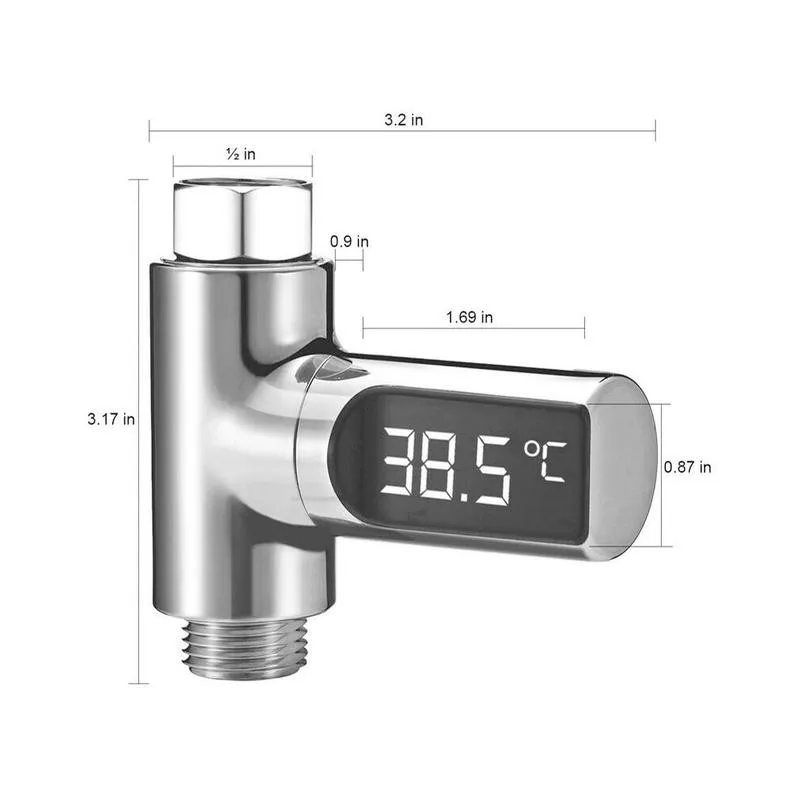 Домашний измеритель температуры воды со светодиодным дисплеем по Цельсию и