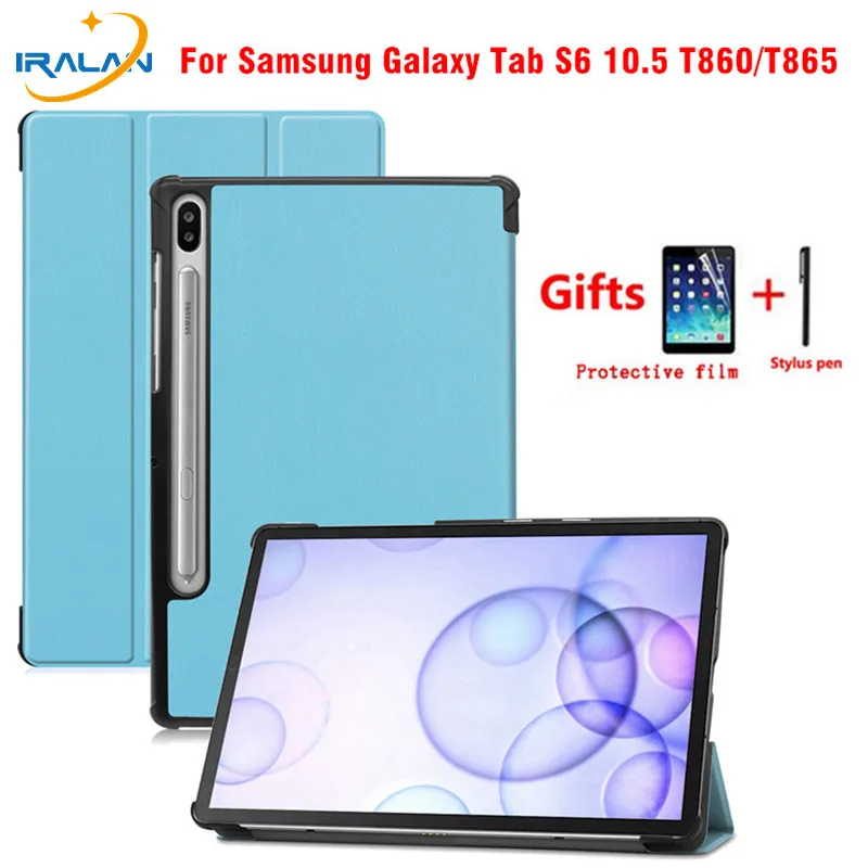 Ультратонкий чехол для Samsung Galaxy Tab S6 10 5 SM-T860 SM-T865 планшет смарт-подставка 2019