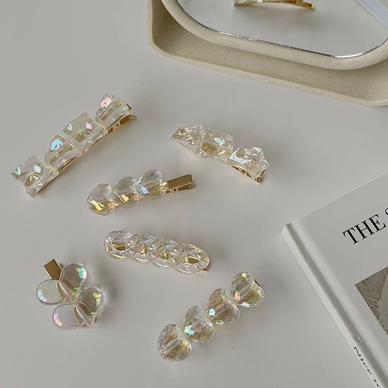 

New Transparent Irregular Hair Clips Long Barrettes Hair Clips for Women Girls Korean Fashion Hairpin Hair Accessories Gifts