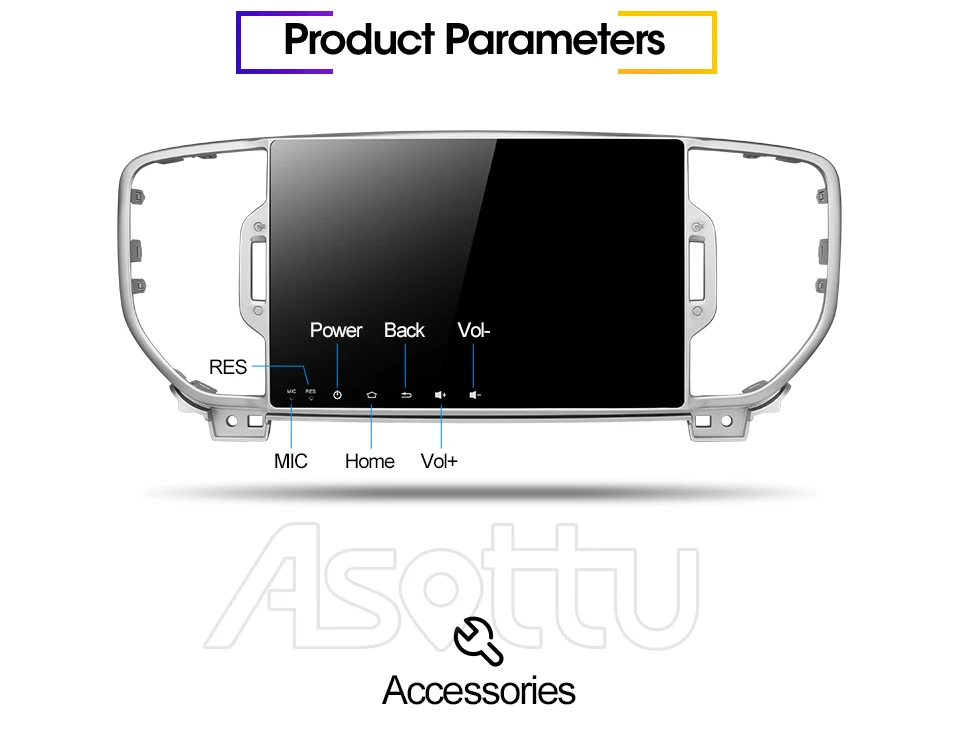 Asottu dsp ips android 9,0 PX30 автомобильный dvd-плеер для KIA sportage KX5 gps навигация 1 din стерео