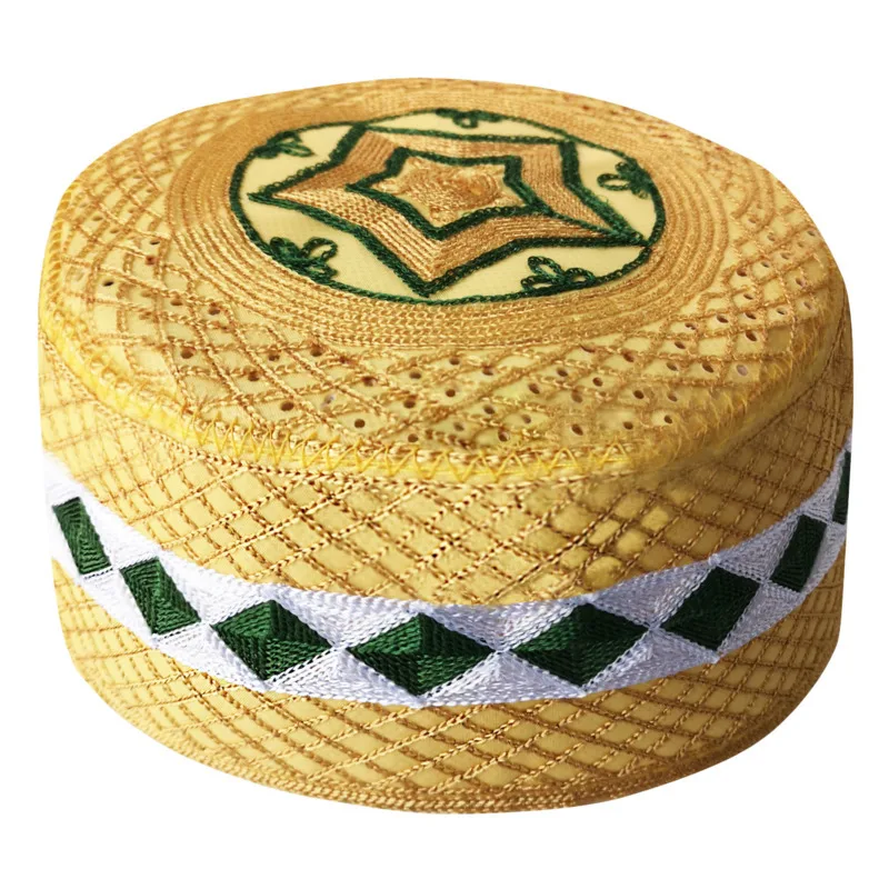 Мужские Арабские исламские молитвенные шляпы топи африканские Kippah головной убор s мусульманская индийская еврейская шляпа желтый Бог Musulman Hombre Кепка boina