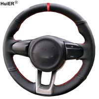 hand sewing car steering wheel cover volant funda volante for kia rio 2017 2018 2019 2020 rio5 2019 k2 17 20 picanto morning