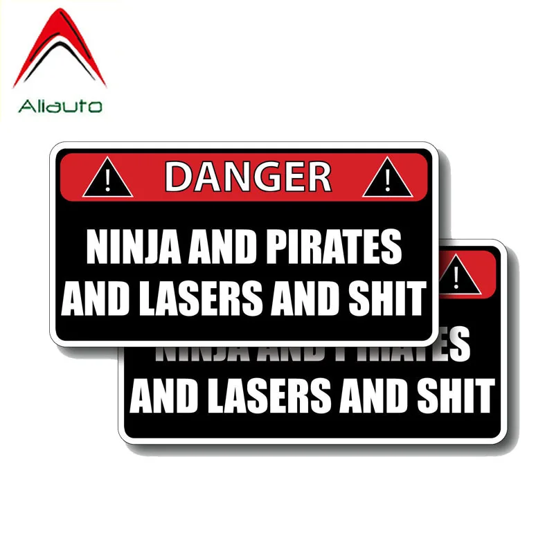 Aliauto 2 X креативные автомобильные стикеры Ninjas пиратский лазер чехол царапины ПВХ