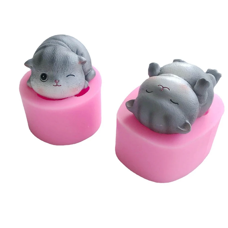 

Cute Cats Ornaments Epoxy Resin Mold Aromatherapy Plaster Silicone Mould DIY Crafts Soap Candle Mold Home Decorations