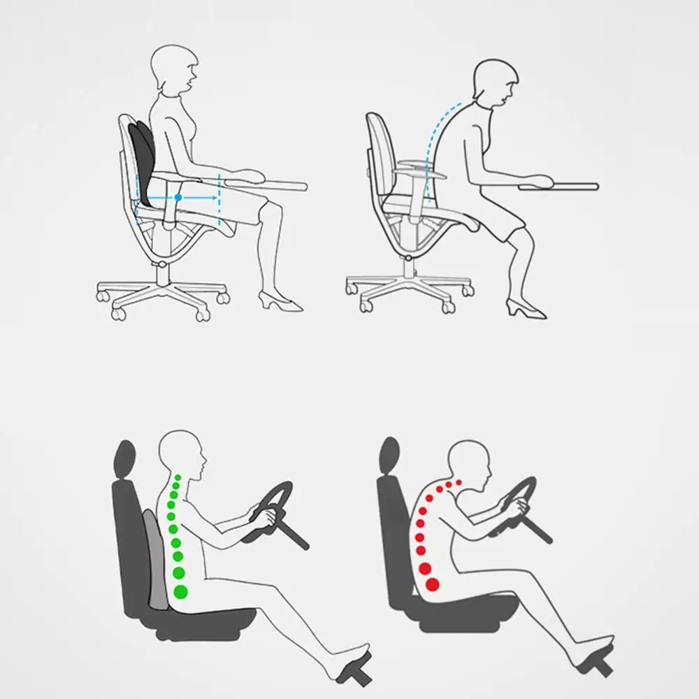 Автомобильное сиденье зимние Подушки надувные поясничные поддержка спины