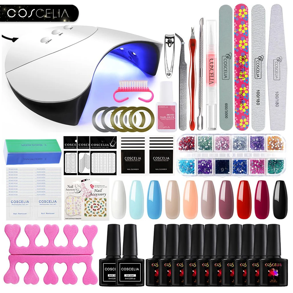 COSCELIA Новый Маникюрный Набор Ультрафиолетовая светодиодная лампа USB сушилка