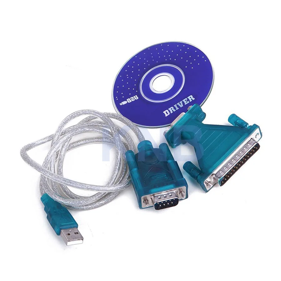 Кабель USB 2 0 к последовательному дБ 9 Pin RS232 с 25 параллельным адаптером для Windows